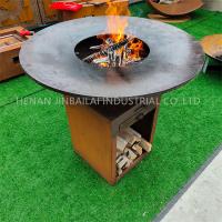 China CE Wood Fuel Steel BBQ Grill Outdoor Barbecue Grill 500*500*1000mm factory