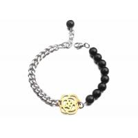 China String pearl bracelet women's hollowed out rose small accessories fashion black agate beaded necklace Yiwu wholesale factory