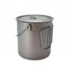 China 750mL Hiking Pure Titanium Cookware Lightweight Pot With Handle Eco - Friendly factory