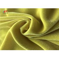 Quality Yellow colour Warp knitted stretch spandex velvet fabric short pile fabric for for sale