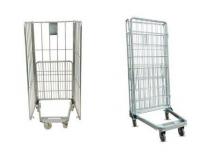 China Nesting Rolling Metal Storage Cage / Wire Utility Cart for Logistic Transportation factory