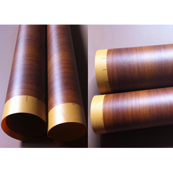 Quality Waterproof Pvc Foil For Membrane Press Vacuum Red Rosewood 500m Roll for sale
