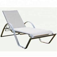 China Stackable Folding Beach Lounge Chair Anti Rust White lightweight folding beach lounger factory