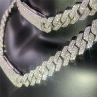 Quality Flawless Moissanite Hip Hop Chains Custom Stamped  American Diamond Necklace for sale