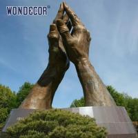 Quality Large outdoor decoration casting prayer hands Bronze sculpture for sale