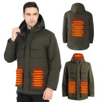 Quality Wholesale Rechargeable 4 Zones Heating Winter Waterproof Men's Warming Heated Down Jacket for sale