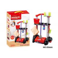 China Cleaning Kit Trolley W / Working Vacuum Children's Play Toys Pretend Play Mop Broom for sale