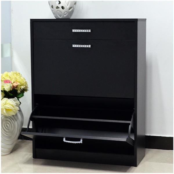 Quality Three Door 12KG 80cm height Wood Shoe Organizer Cabinet for sale