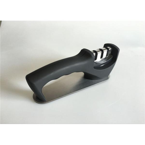 Quality BSCI Approved Portable Cooks Knife Sharpener Three V - Shaped Grooves Design for sale