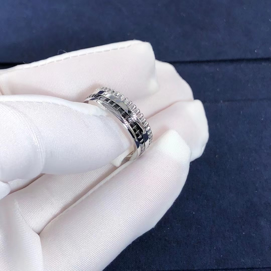 China Bouchero Quatre Black Edition Small Ring High Quality 18K Gold Ring Jewelry Natural Diamond Ring factory