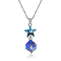 China 5A 3.7g 45cm Cubic Zirconia Star Necklace ODM Sterling Silver Diamond Necklace factory