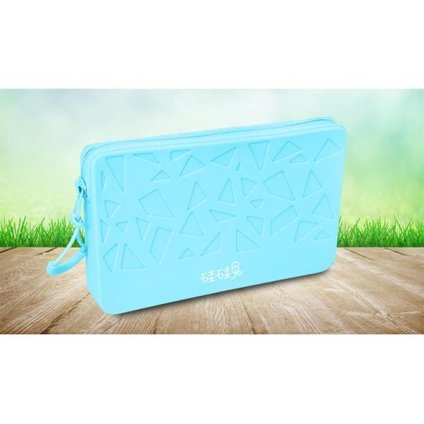 Quality Small Square Silicone Waterproof Organizer Cosmetic Storage Bag Large Capacity  Holder Portable Cosmetic for sale