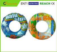 China Machine Print Swimming Float Inflatable Pool Rings For Adults 0.25mm Thickness factory