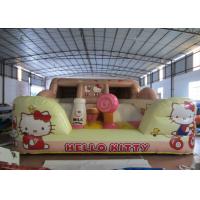 China Hello Kitty Inflatable Jump House Double Stitching 5 X 4.5 X 2.4m For Amusement Park factory