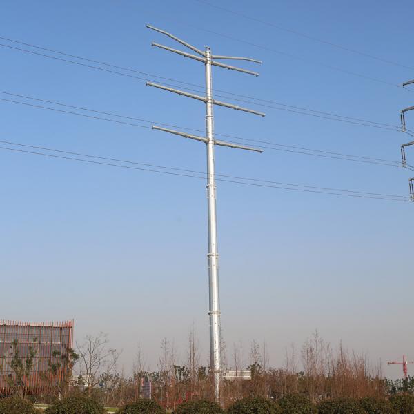 Quality Gr65 Ss400 Steel Utility Pole Tubular Monopole Antenna Tower Galvanized for sale