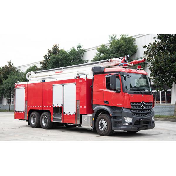 Quality Mercedes Benz 25m Aerial Fire Truck Spraying Water / Foam / Powder for sale