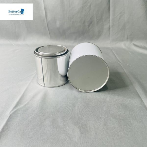 Quality Round Empty Paint Tins 2.5 Liter Tinplate Cans 500ML Round Paint White Coating for sale