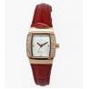 China Rectangle Ladies Fashion Watches Jewelry Red Wrist Leather Strap factory