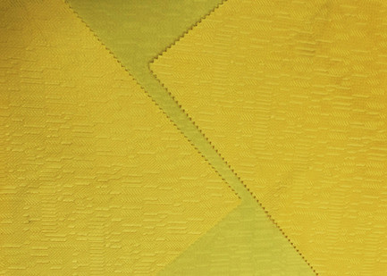 Quality 210GSM Soft 100% Polyester Embossed Pattern Micro Velvet Fabric - Yellow for sale