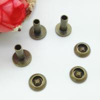 China Brass Arc Button Slotted Stud Screw Nail Male And Female Chicago Screw factory