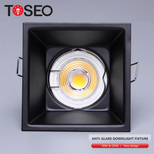 Quality square Deep Cup Anti Glare Downlights for Living Room White Recessed Spotlights for sale