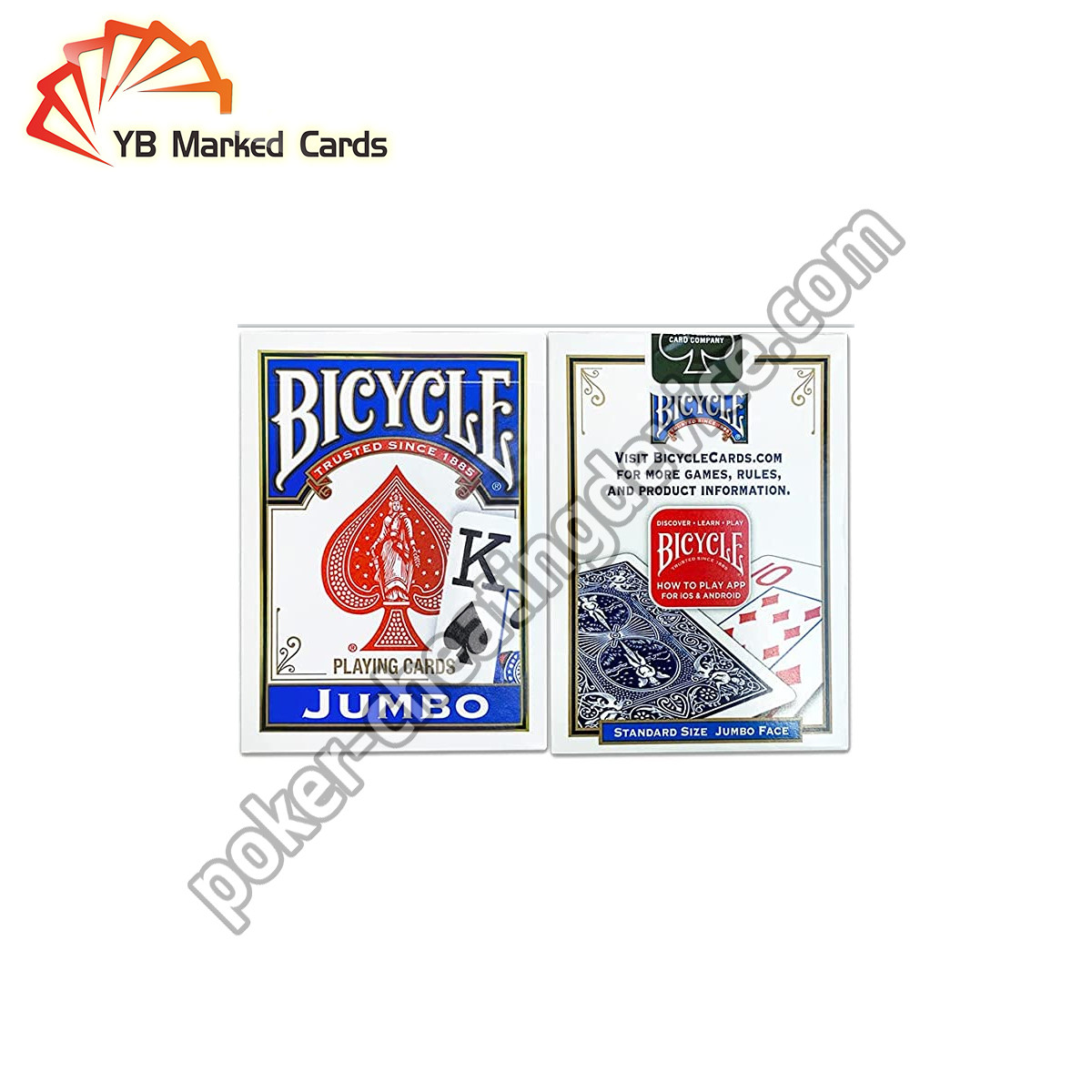 China Jumbo Infrared Sensor Playing Cards Spot UV Waterproof Blue Red Bicycle Cards factory