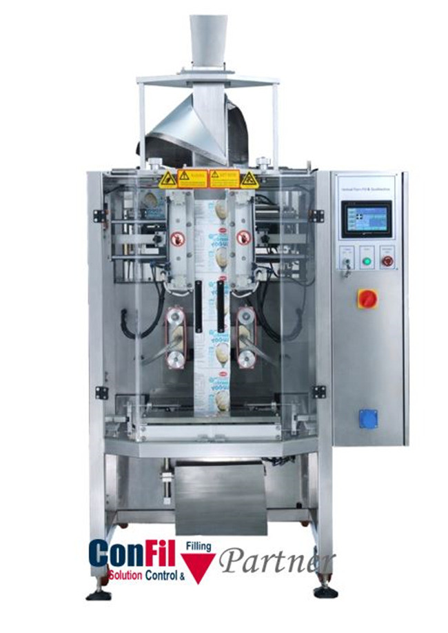 China 50bpm Quad Seal Vertical Form Fill Seal Machine For Max Bag Width 250mm for sale