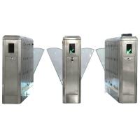 Quality 110V/220V Stainless Steel Flap barrier Gate with Anti-tailing Function For Metro for sale