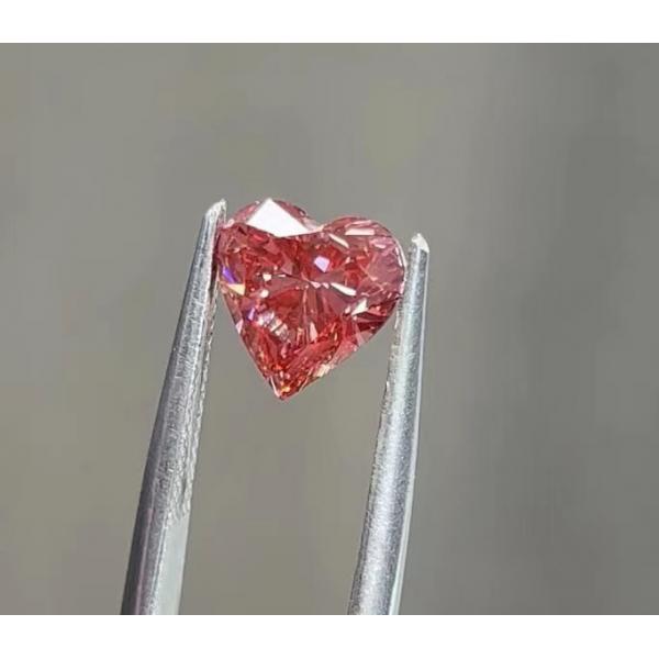 Quality Loose Diamond CVD Pink Diamond Lab Grown Heart Cut 1.2ct-1.8ct for sale