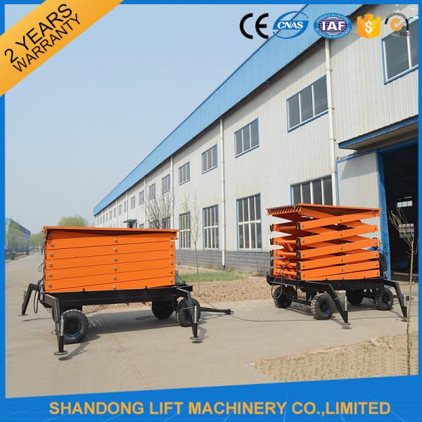 Quality High Raising 4 Wheel Aerial Work Platform , CE 18m Hydraulic Electric Mobile for sale