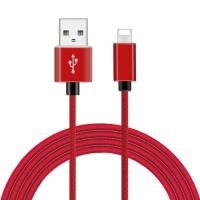 China iPhone 6 7 8 XR iPad Cloth Braided USB Cable High Light Aluminum Alloy Housing factory