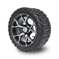 Quality Machined 14 Inch Golf Cart Wheels And Tires 22x10 Rubber Material for sale