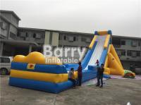 China 3 Years Life Span Yellow Giant Inflatable Slip And Slide For Kids / Adults factory