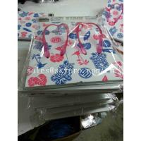 China Foam Rubber Flip Flops White Soles With Flowers Leaves Pattern , Cut Out Plastic Strap Slippers Soles factory