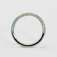 China Silver Opal Traditional South Indian Nose Ring G23 Titanium OEM ODM factory
