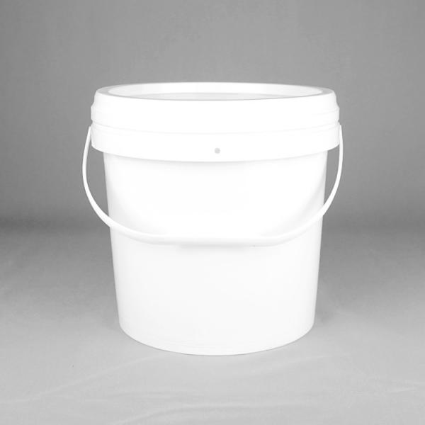 Quality OEM Welcome 9 Liter Plastic Paint Storage Containers White Pail With Lid for sale