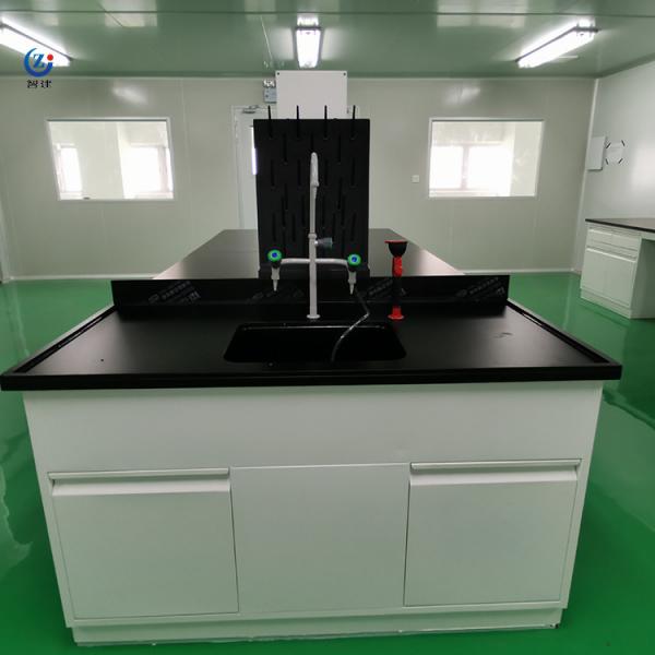 Quality ISO Certified Island Benches In Laboratory Work Station Furniture Anti Alkali for sale