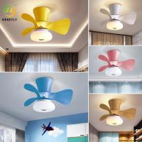 China Ultra-Thin Ceiling Fan Light Nordic Restaurant Simple Small Fan Light Children'S Bedroom Room Fan Light factory