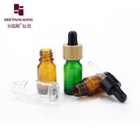China cosmetic packaging no leakage dropper essential oil empty green glass bottle factory