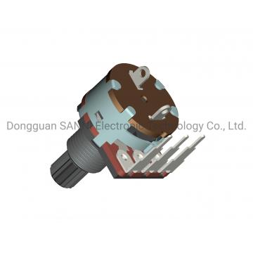 Quality Horizontal Plastic Shaft Potentiometer 16mm With Rotary Switch RV16801NS for sale