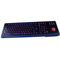 China Turkish scrachproof illuminated ruggedized keyboard with numeric keypad , trackball factory