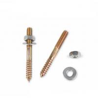 China Double Head Thread Screw Brass Plated m6 Double Head Thread Dowel Screw factory