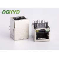 Quality Single port rj45 connector with LEDs shielded gigabit Ethernet port for sale