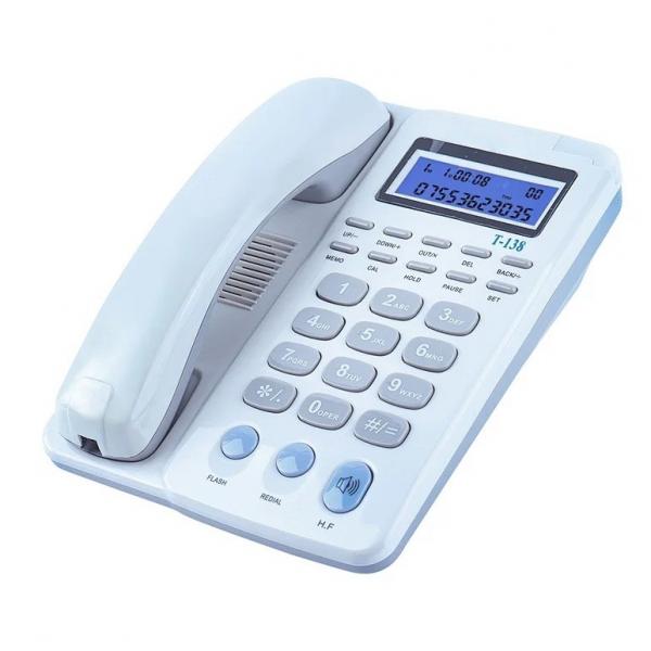 Quality Pre Dialing Caller ID Telephone RoHS White Office Landline Phone for sale