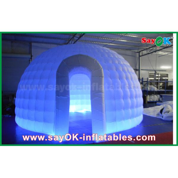 Quality Inflatable Lawn Tent 210D Oxford Cloth Inflatable Igloo Air Tent Round Dome Tent With LED Light for sale