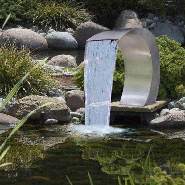 Quality Polished Decorative Metal Sculpture OEM Stainless Steel Water Fountain for sale