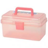 Quality Transparent Colored Lidded Storage Containers , Plastic Craft Box Tongue Groove for sale