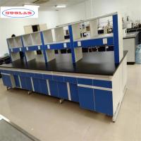 China Well-Organized Chemistry Lab Bench with Drawers and Smooth Blue Surface factory