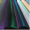China Bedroom Decorative Glitter Leather Fabric PU PET Polyester Material factory