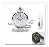 China New creative gift product Alloy Chrome polished chain pocket watch with clip factory
